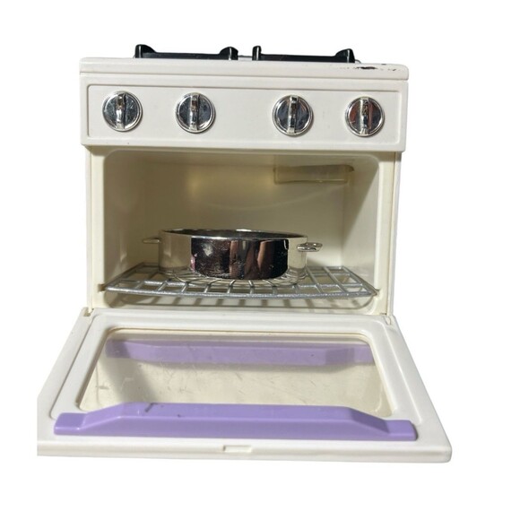 Tyco Vintage Kitchen Littles Deluxe Kitchen Center Refrigerator Stove WORKS READ - Picture 7 of 15